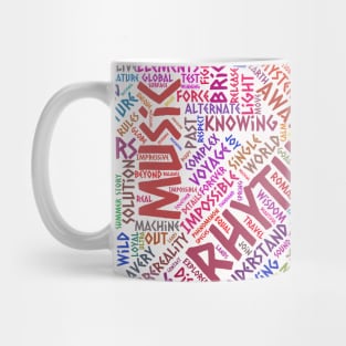 Melody Music Orchestra Silhouette Shape Text Word Cloud Mug